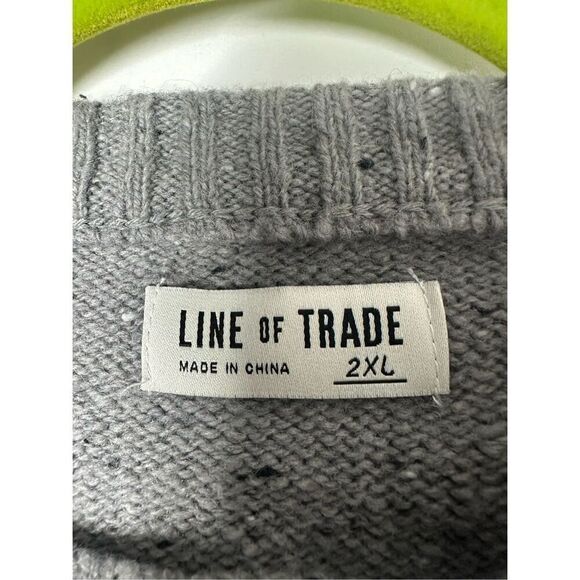 Line of Trend Men’s Wool Blend Gray Flecked Elbow Patches Size XL - Picture 5 of 10